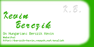 kevin berczik business card